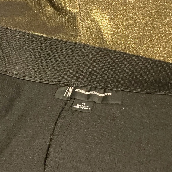 NWT INC Gold Metallic Bootcut Pants  - sz 14 - Picture 5 of 8